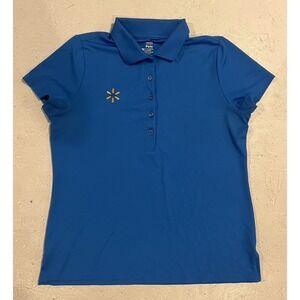 Walmart Polo Shirt Womens Large L  Blue‎ Short Sleeve Employee Uniform Workwear